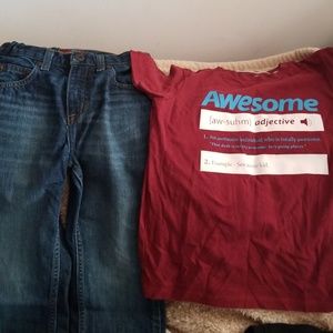 Old navy Top/Arizona bottom